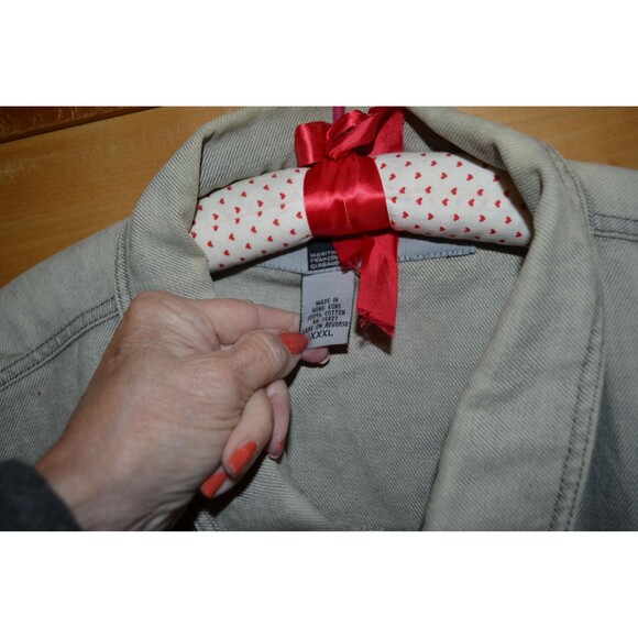 Vintage Denim Coat Marithe Francois Girbaud Gray Smoke Trucker Streetwear - Picture 6 of 8